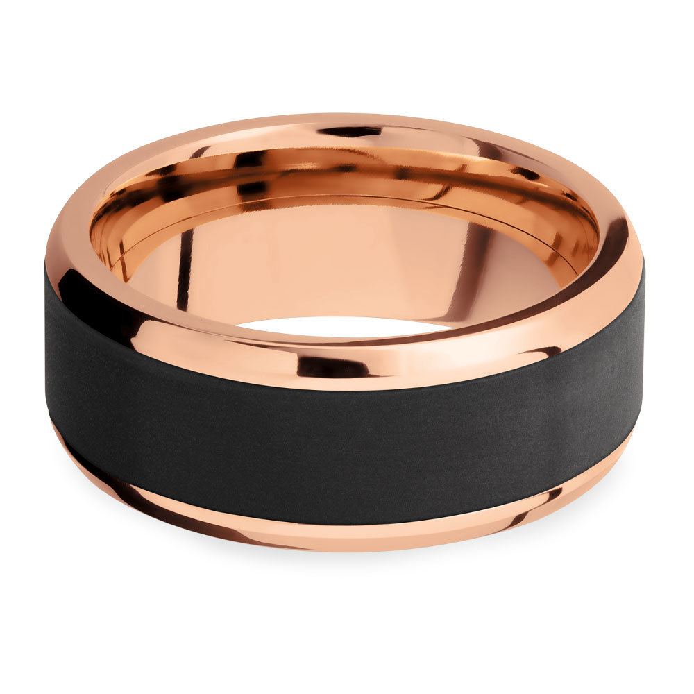 Ares Elysium Band in 18K Rose Gold | Mens Wedding Bands at Brilliance