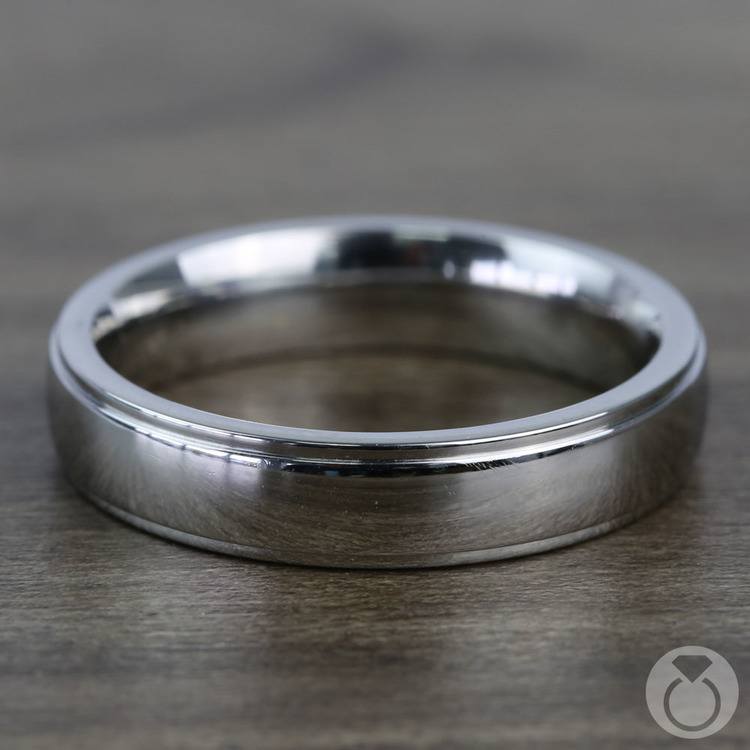 Beveled Men's Wedding Ring in Cobalt (5mm)