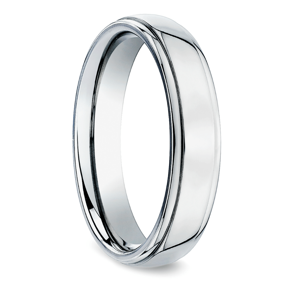 Beveled Men's Wedding Ring in Platinum (5mm)