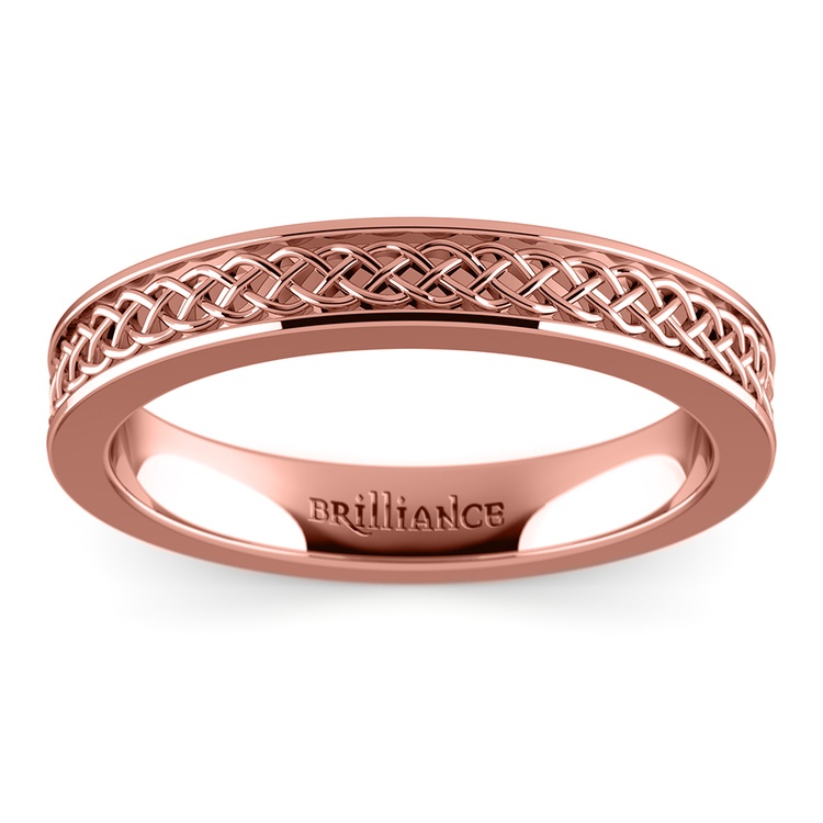  Celtic  Knot Men s Wedding  Ring  in Rose  Gold 