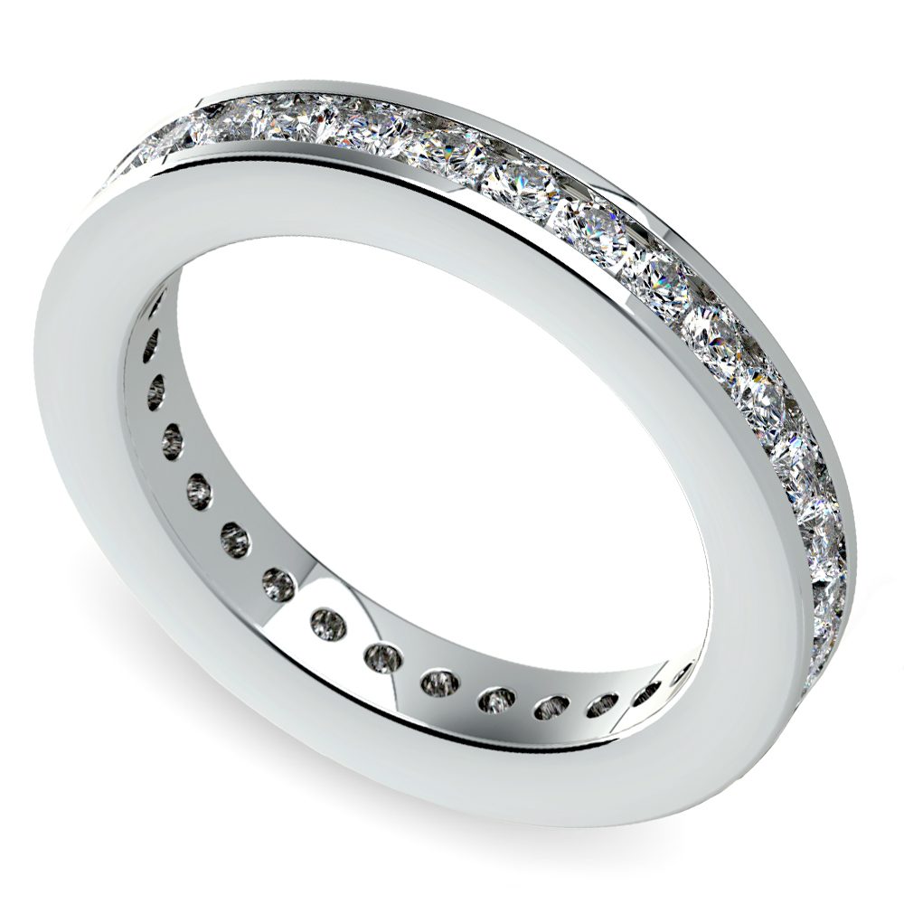 Diamond Channel Set Eternity Ring In Platinum (1 ctw)