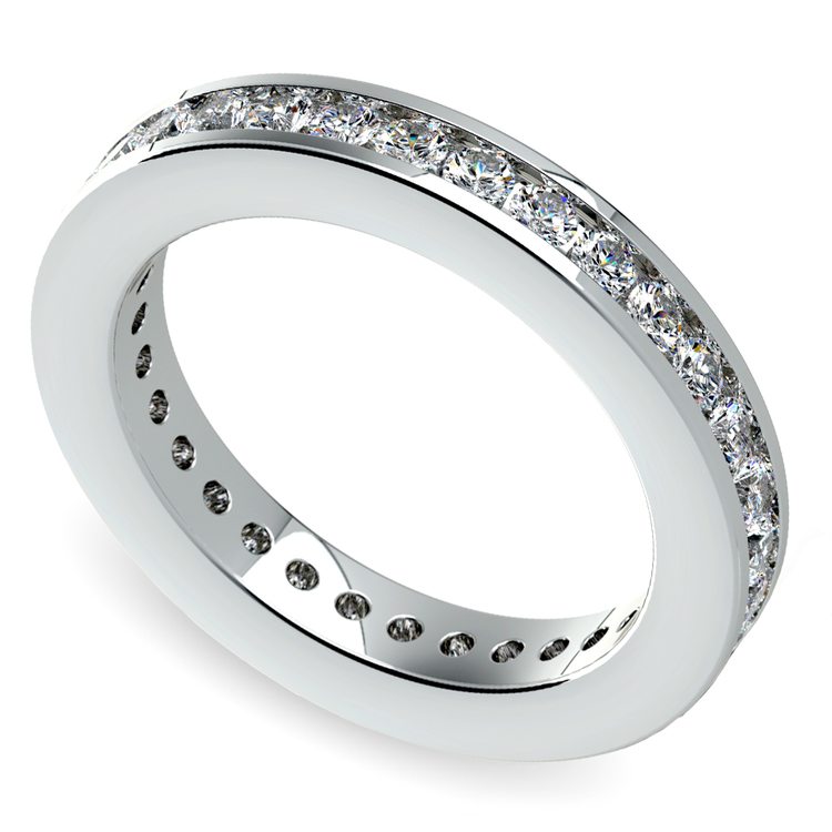 Channel Diamond Eternity Ring In Platinum (1 Ctw)