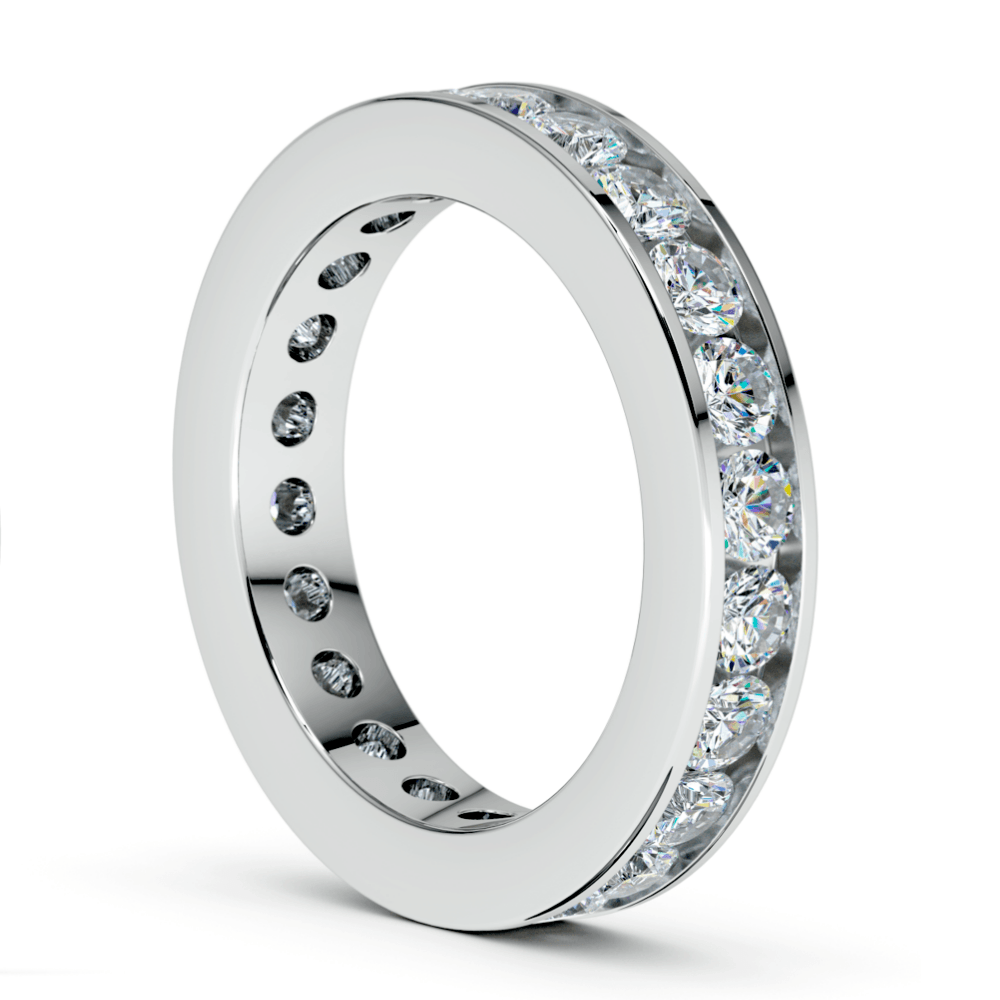 Brilliant Platinum Channel Set Eternity Ring (2 1/4 Ctw)