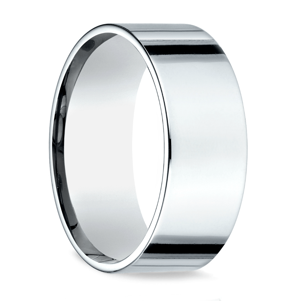 Flat Men's Wedding Ring in Platinum (8mm)