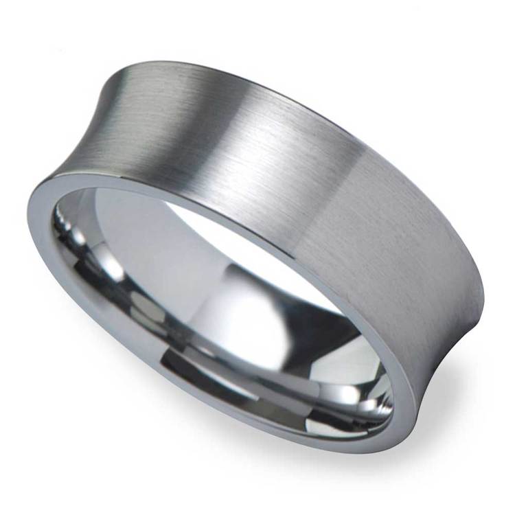 Titanium Thin Mens Wedding Ring Brushed Finish