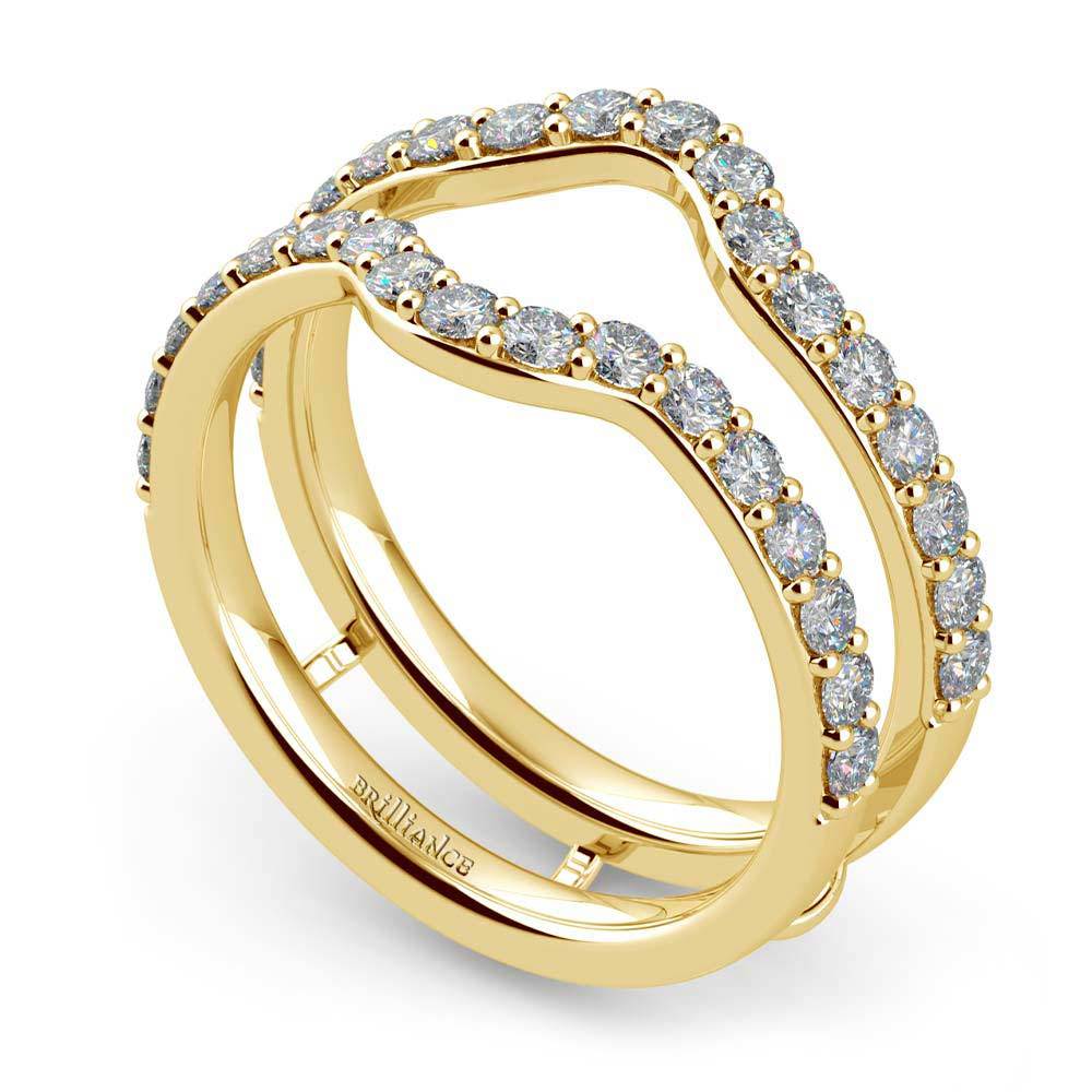 Curved Ring Enhancer In Yellow Gold