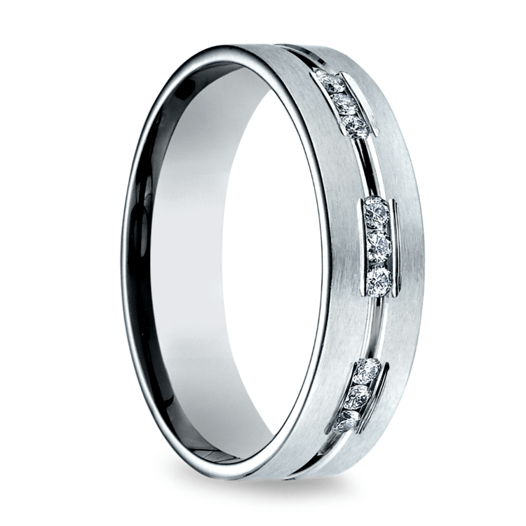 Diamond Eternity Men's Wedding Ring in Palladium