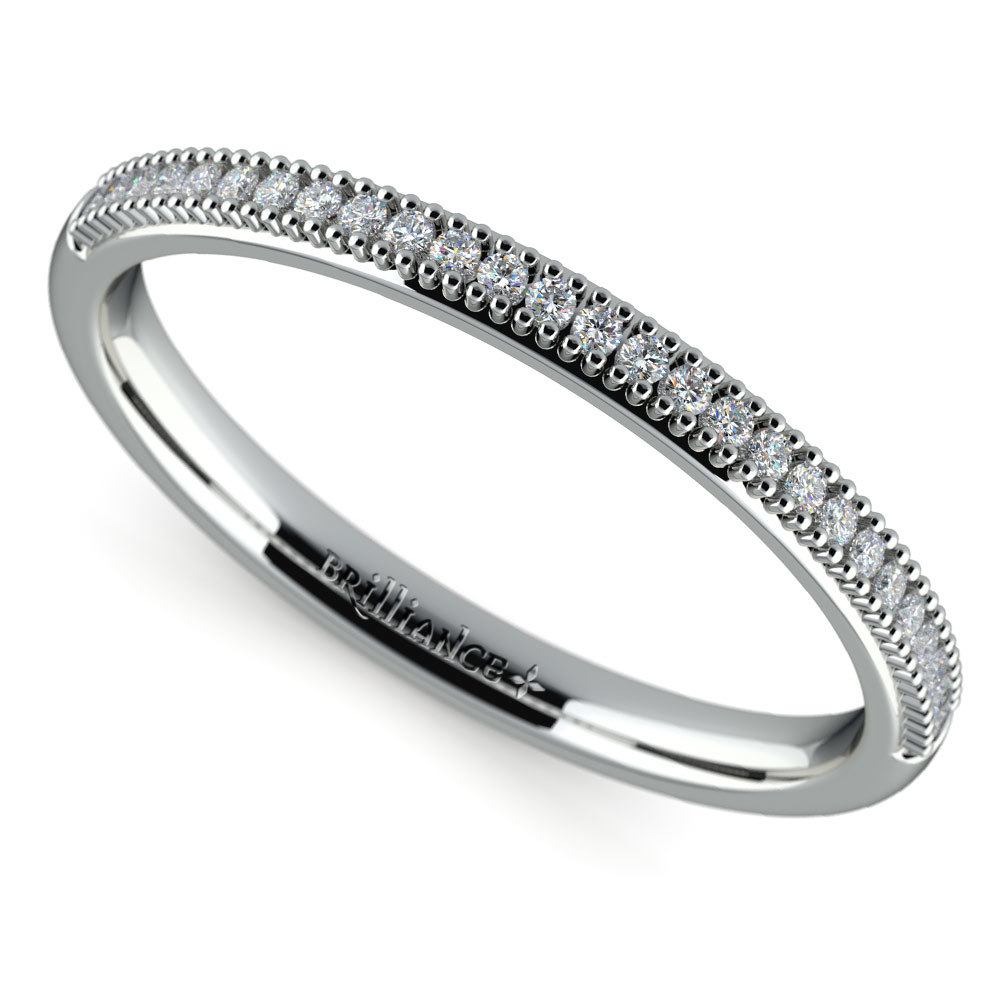 French Pave Diamond Wedding Ring In Platinum   French Pave Diamond Wedding Ring Platinum 1 