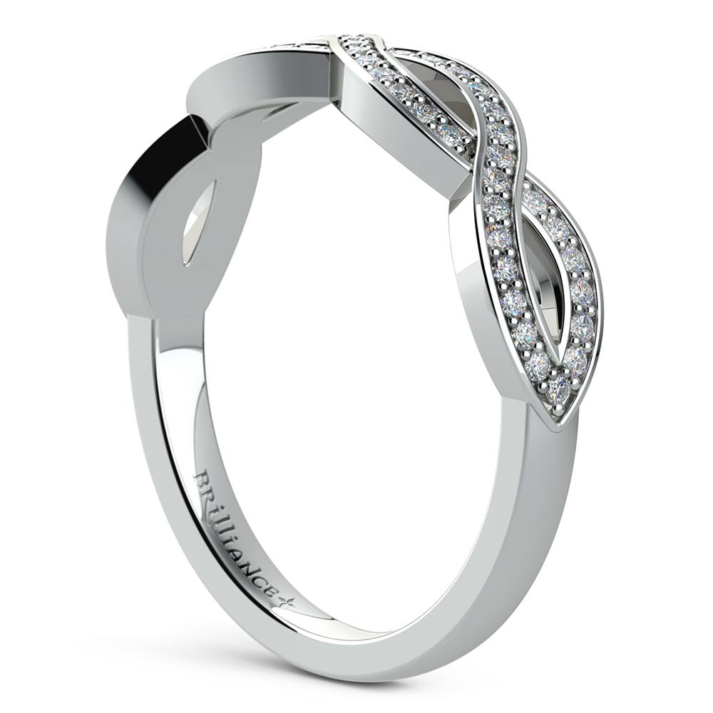 Infinity Twist Diamond Wedding Ring Platinum 4 