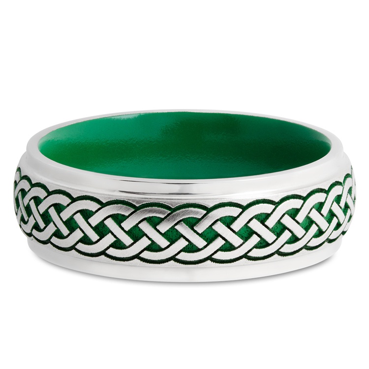 Ivory Coast  Sailor s Knot Green Cerakote Mens  Band