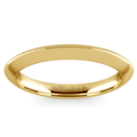 Knife Edge Wedding Ring in Yellow Gold