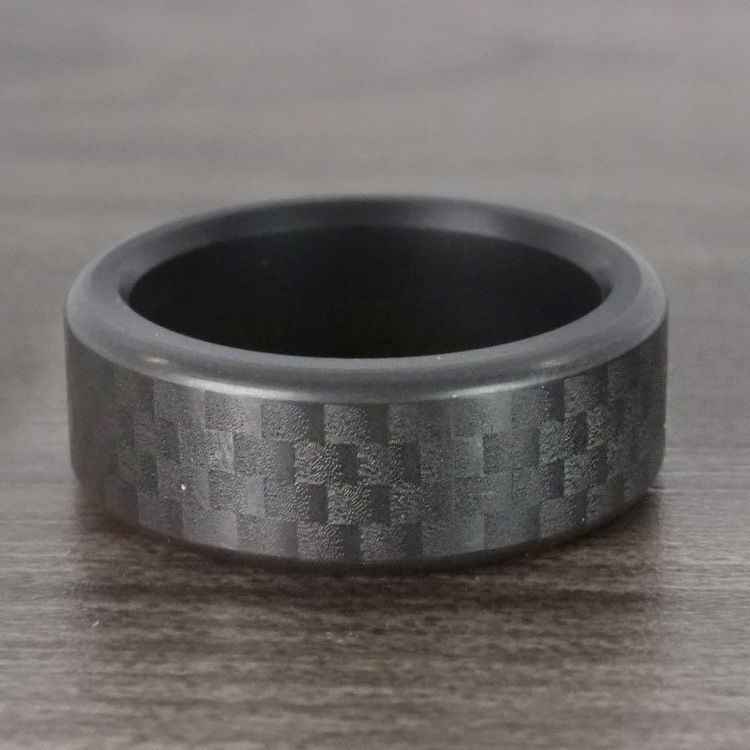 Kratos - Carbon Fiber Polished Elysium Ring (8mm)