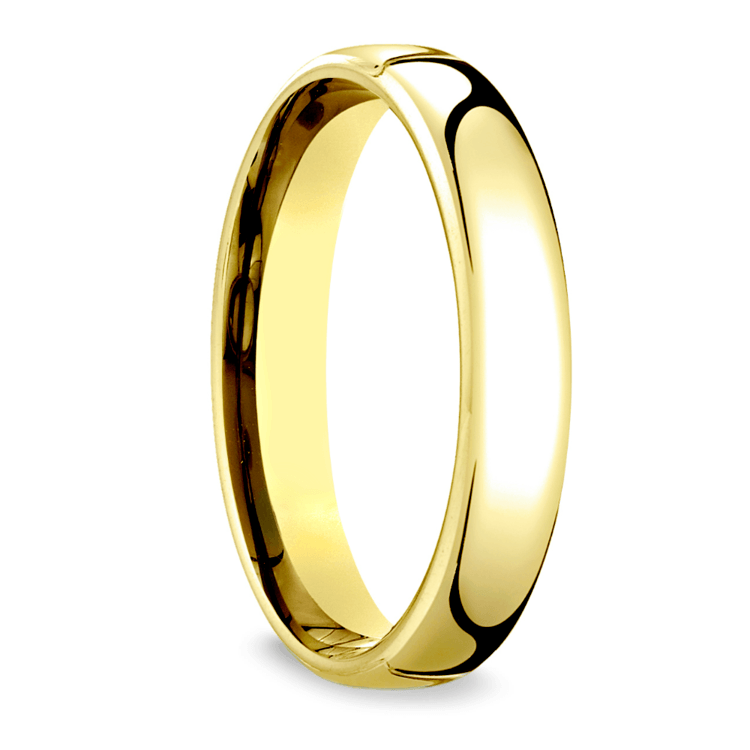 Low Dome Wedding Ring in Yellow Gold (4.5mm)