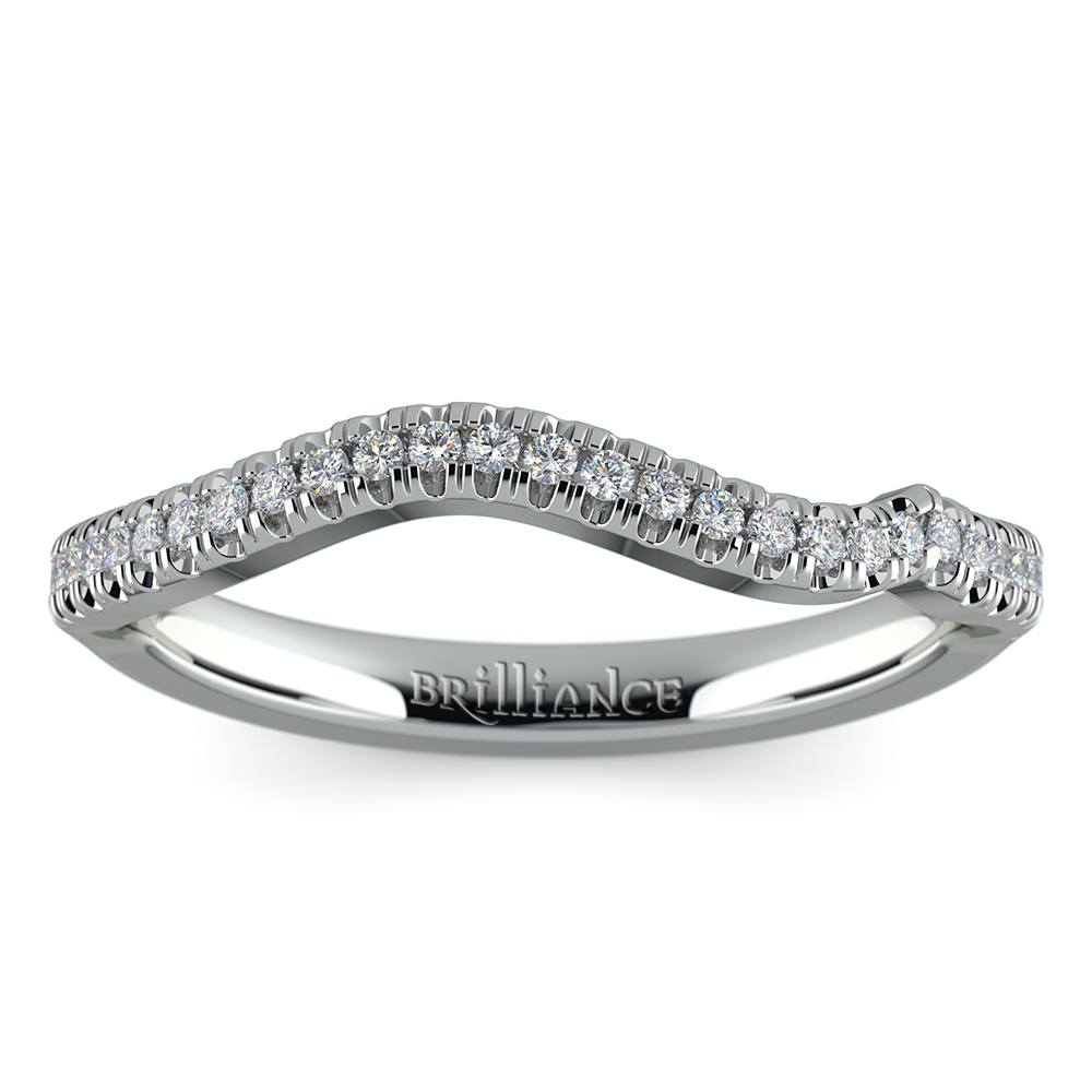 Matching Sunburst Diamond Halo Wedding Ring In Platinum