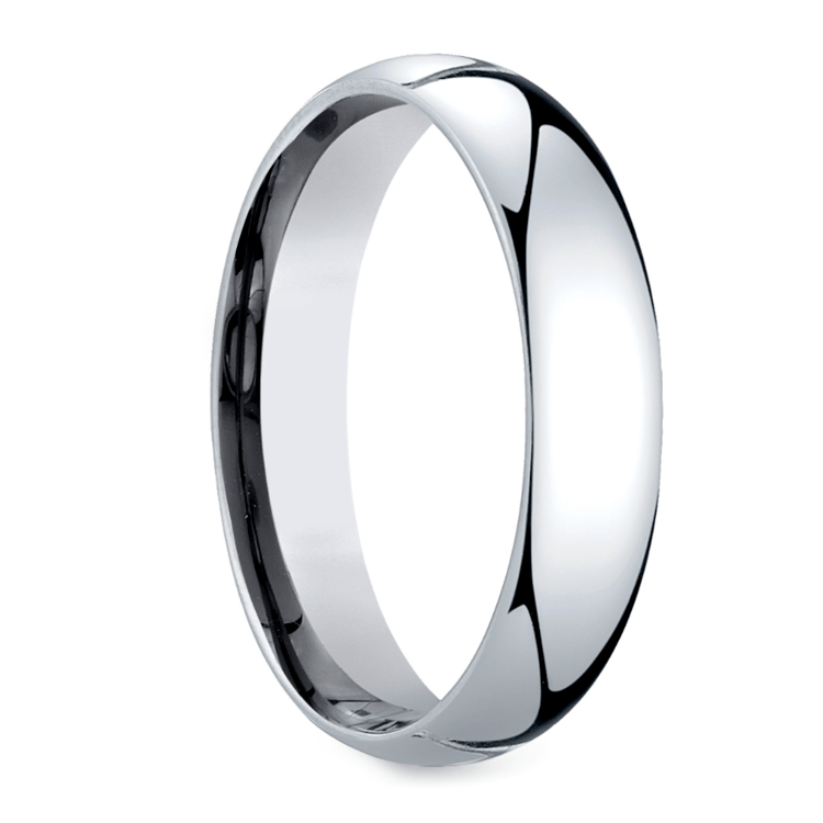 Mid-Weight Men's Wedding Ring in White Gold (5mm)