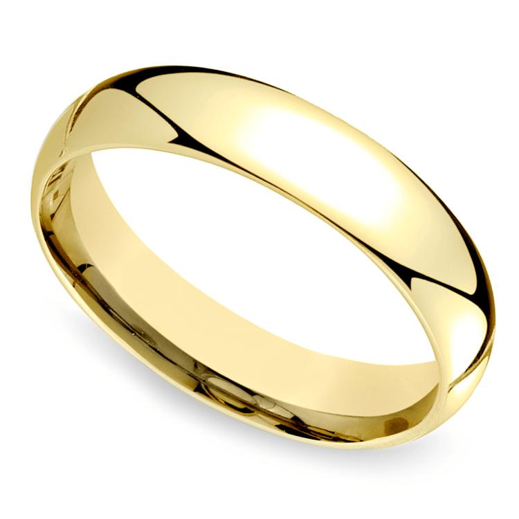 Mid-Weight Men's Wedding Ring in Yellow Gold (5mm)