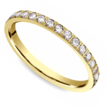 Pave Diamond Eternity Ring in Yellow Gold (3/4 ctw)