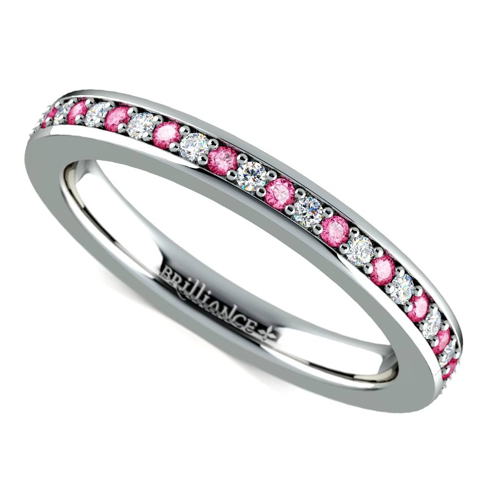 pink sapphire and diamond eternity ring