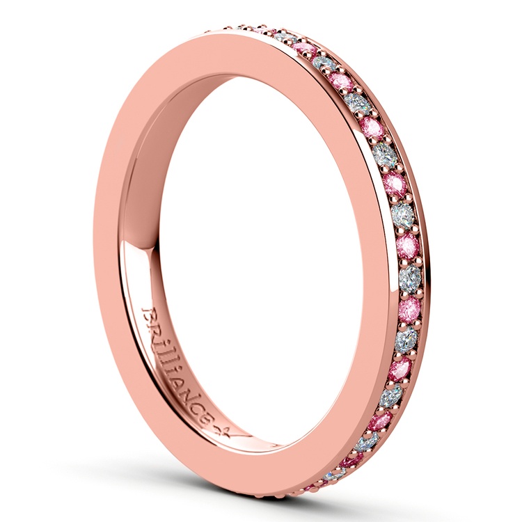 Pink Sapphire And Diamond Eternity Band Pictures