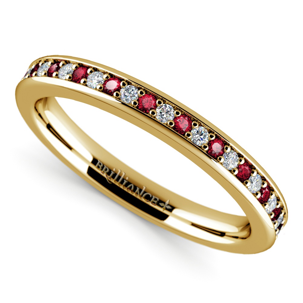 ruby and diamond pave ring