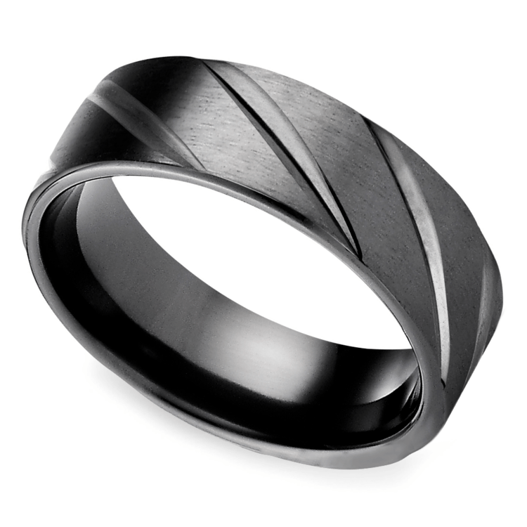 Swirl Pattern Men's Wedding Ring in 