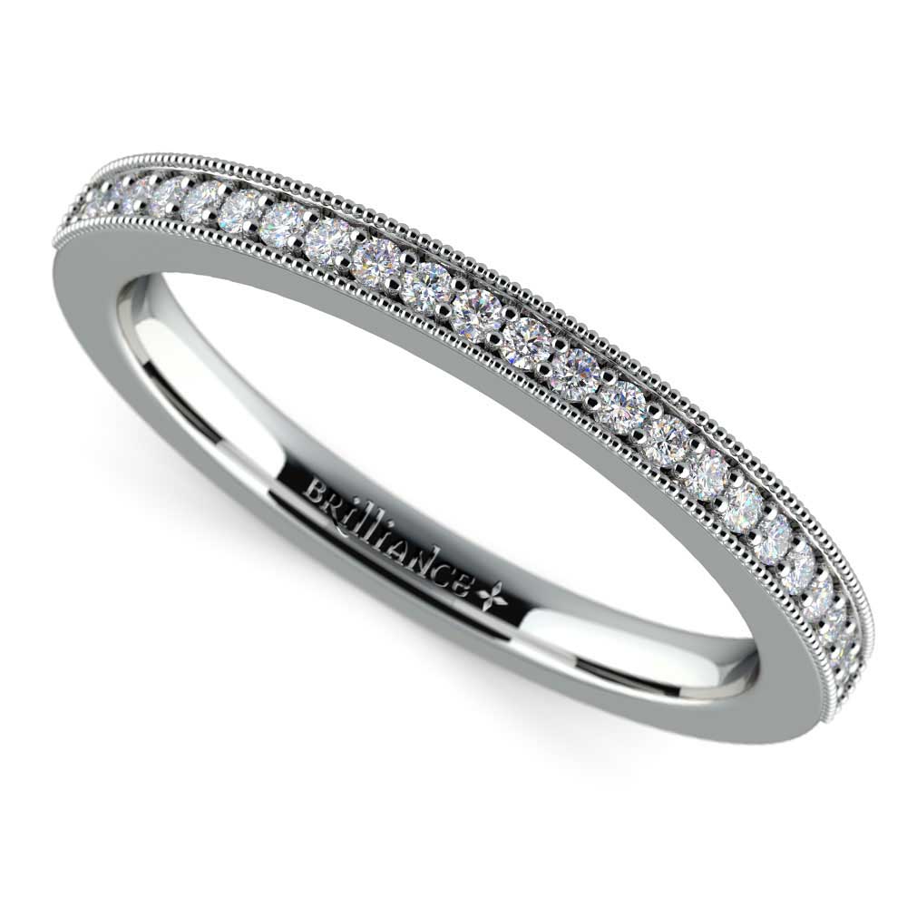 Milgrain diamond clearance engagement ring