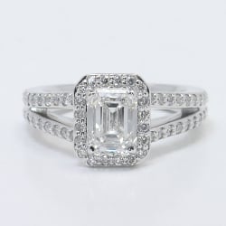 Petite Pave Super Ideal Diamond Engagement Ring (0.70 ct.)