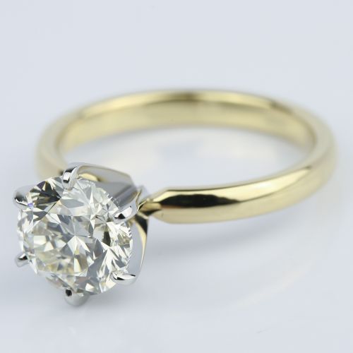 2 Carat Round Diamond Six-Prong Solitaire Engagement Ring