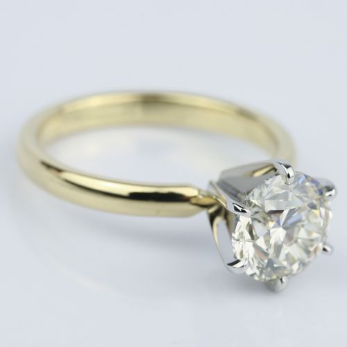 2 Carat Round Diamond Six-Prong Solitaire Engagement Ring