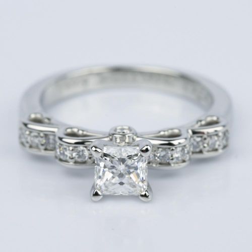 Cinderella Ribbon Princess Cut Diamond Engagement Ring (.80 ct.)