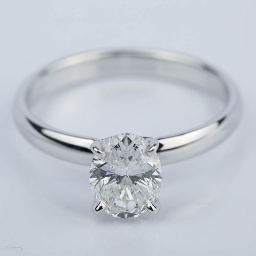 Classic Solitaire Engagement Ring with Oval Diamond (1.23 ct.)