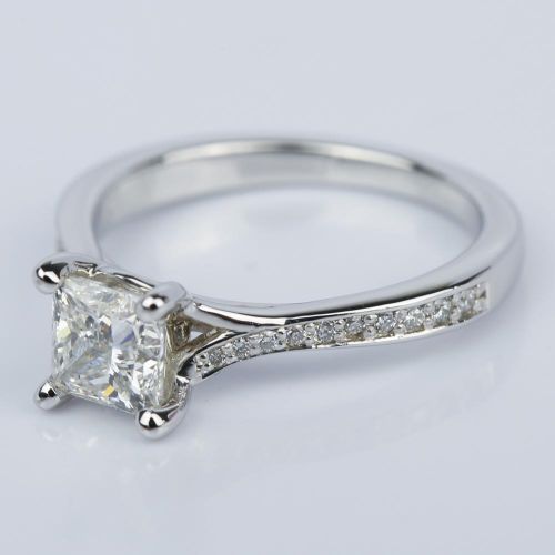 Split Shank Engagement Ring with Princess Diamond (1.07 ct.)